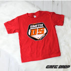 GateDropCustomNameandNumberMotocrossPlateYouthShirt
