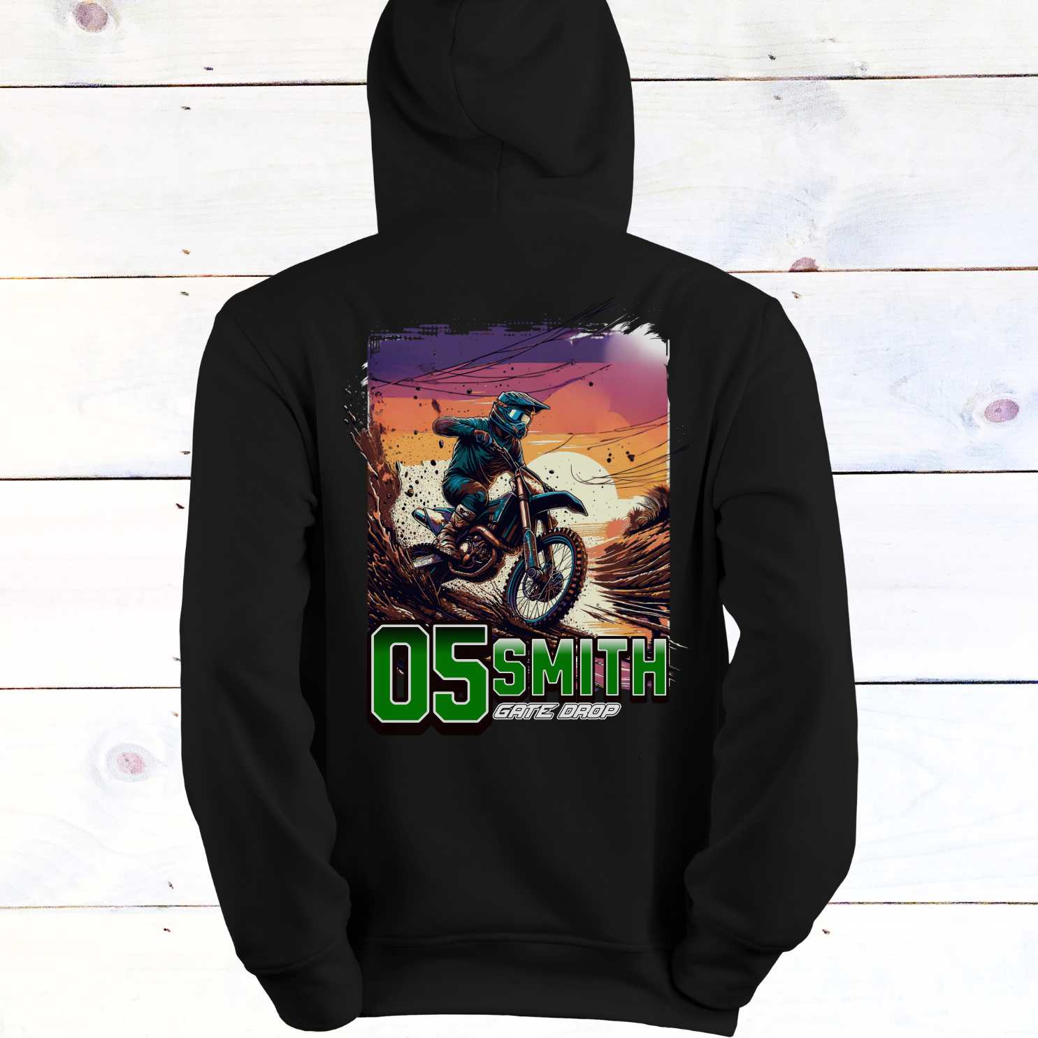 Youth Personalized Summer Motocross Hoodie