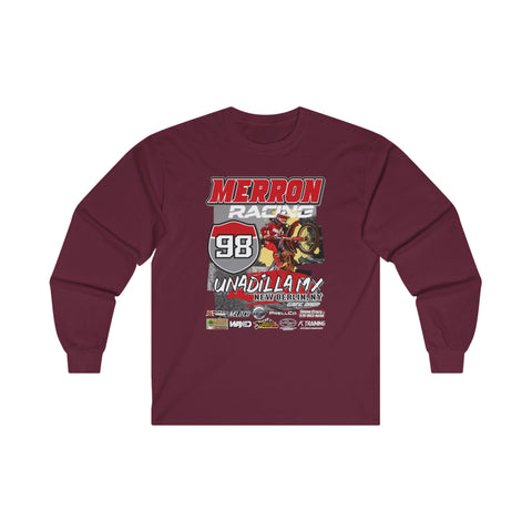 Long Sleeves Fundraiser-Merron98. Gate Drop Personalized MX Name and Number Race Tee Shirt.