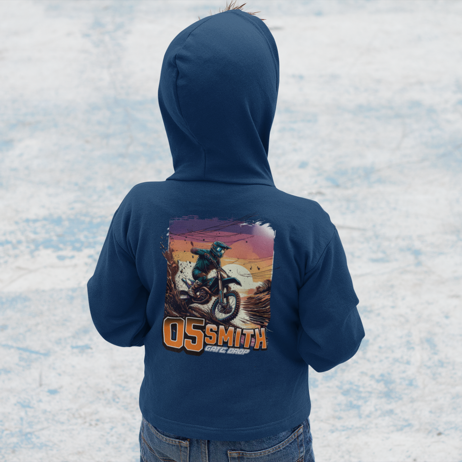 Youth Personalized Summer Motocross Hoodie