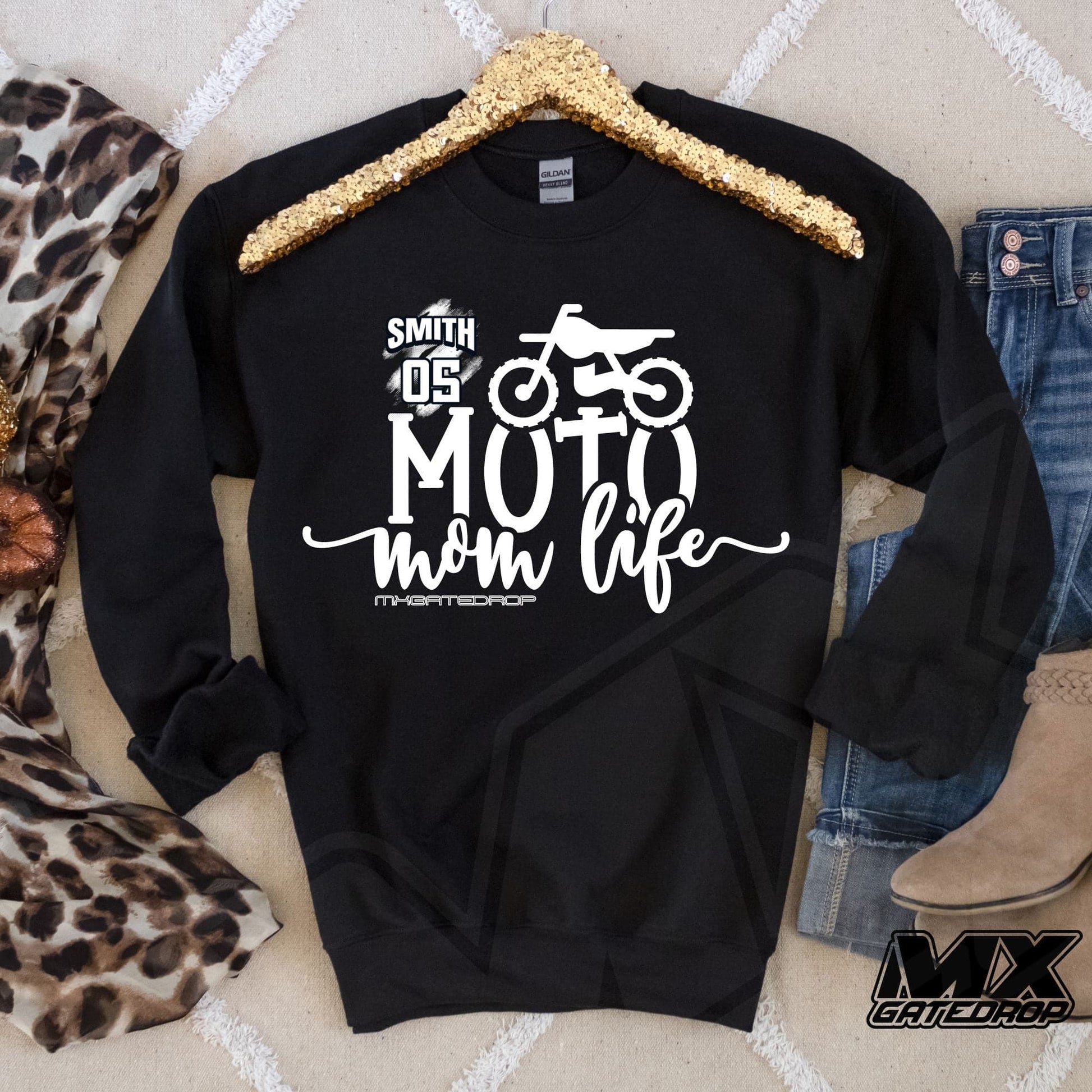 Custom Moto Mom Life Sweatshirt