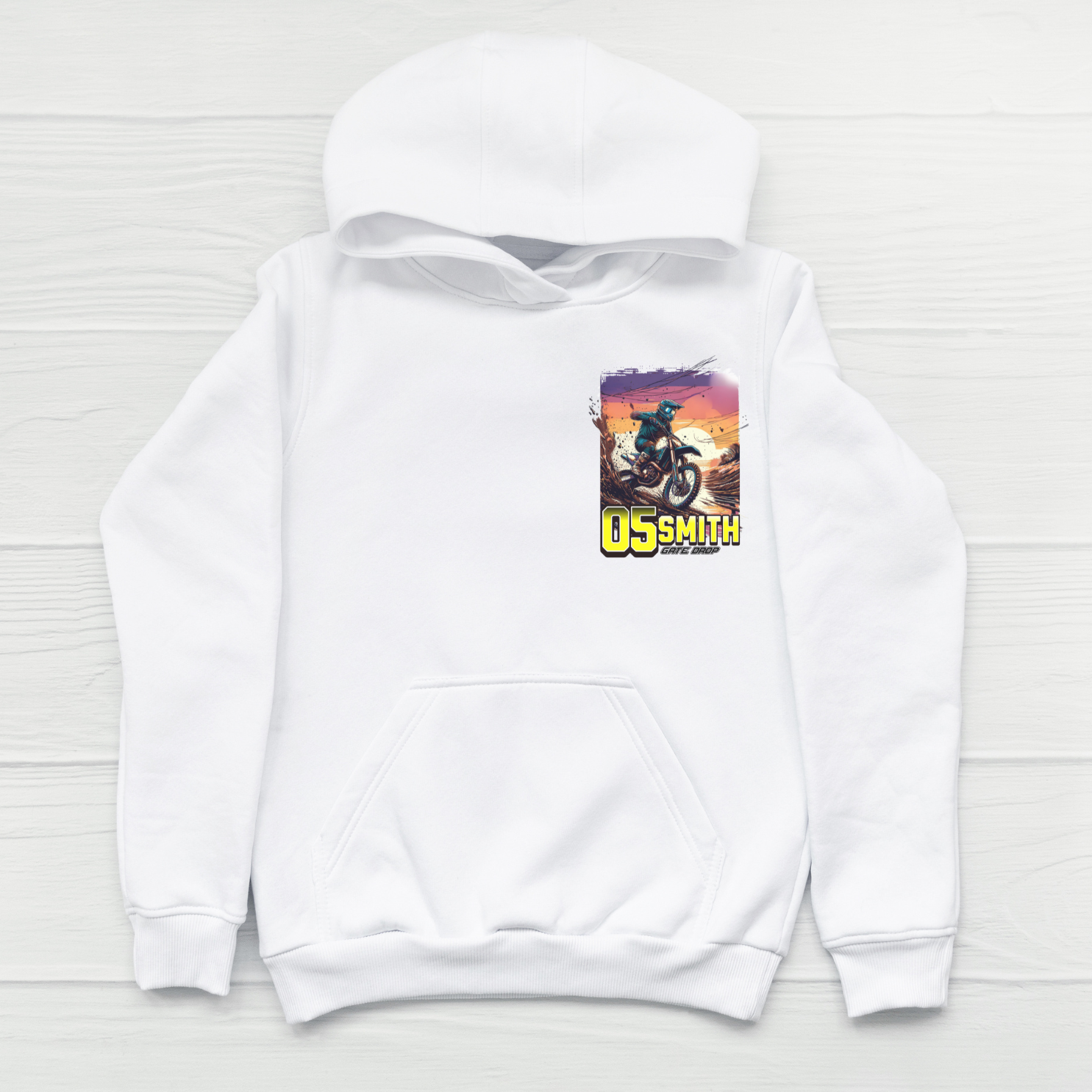 Youth Personalized Summer Motocross Hoodie