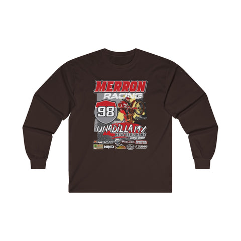 Long Sleeves Fundraiser-Merron98. Gate Drop Personalized MX Name and Number Race Tee Shirt.