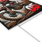 Personalized Motocross Plastic Yard Sign