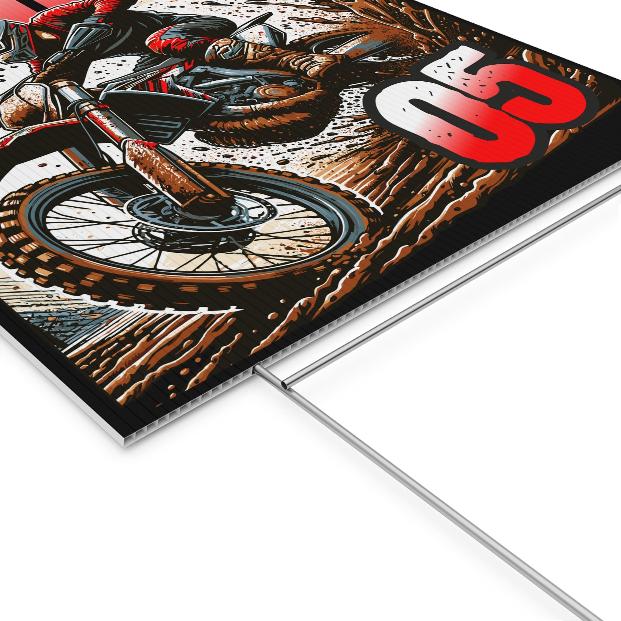 Personalized Motocross Plastic Yard Sign