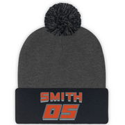 Custom Embroidered Pom Pom Motocross Beanie