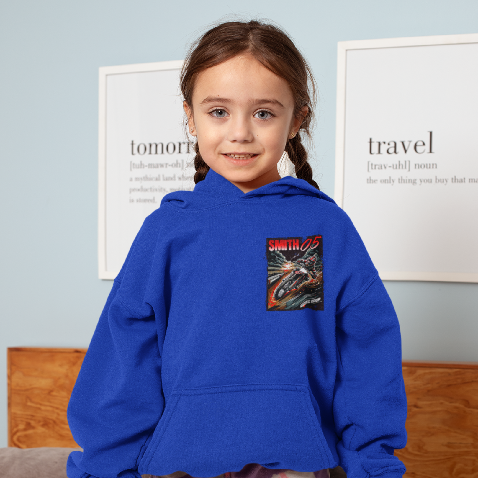 Personalized Summer Motocross Hoodie for Youth Riders