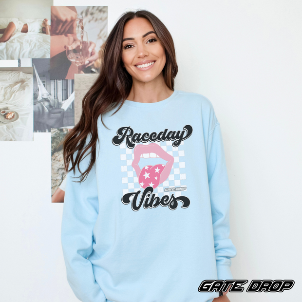 Gate Drop Race Mama Raceday Vibes Sweatshirt - Comfort Colors®