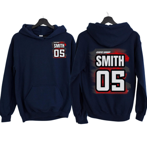 GATE DROP Custom Front and Back Racing Hoodie