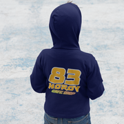Custom Moto Kid Gradient Hoodie front and back nAVY.