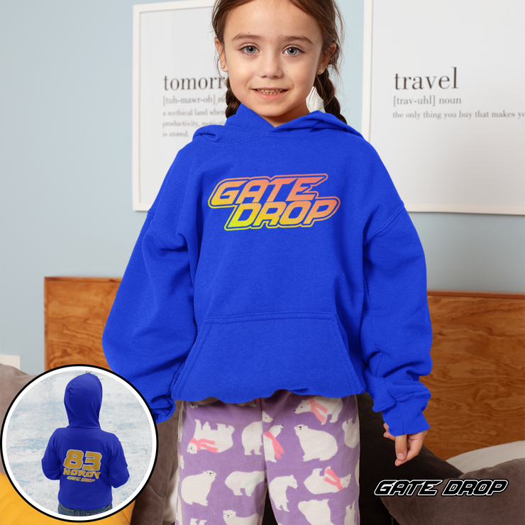 Custom Moto Kid Gradient Hoodie front and back  Roya