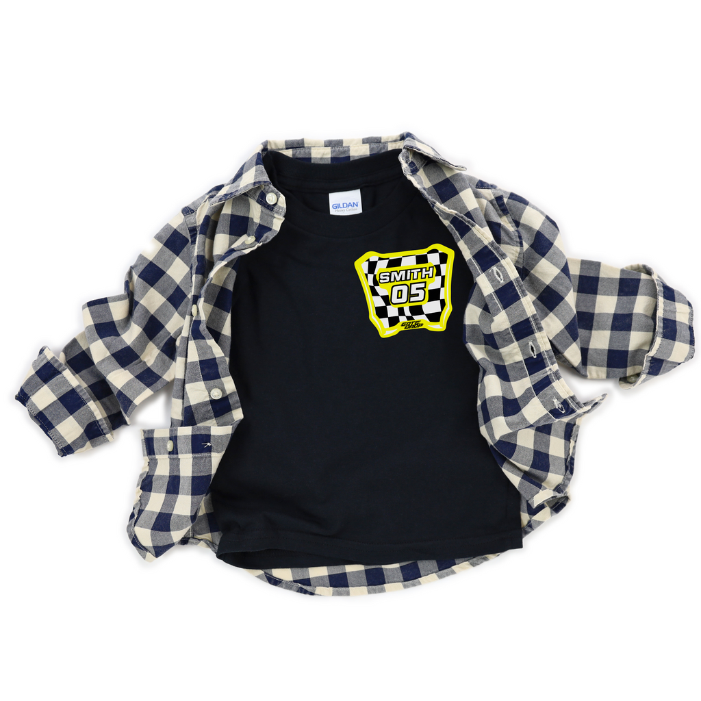 Checkered Motokid Plate Shirt