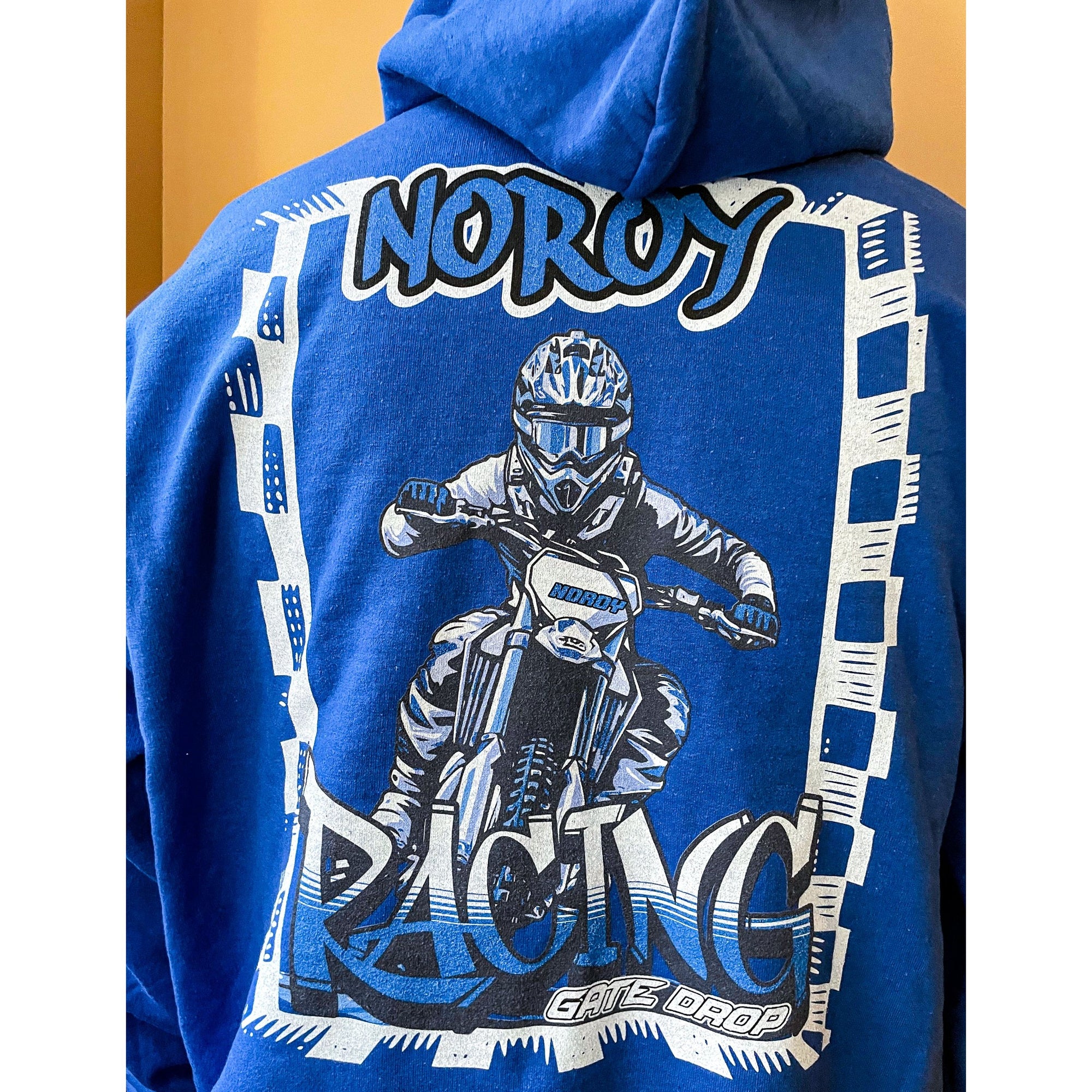 GATE DROP Custom Name and Race Plate Number Motocross Hoodie