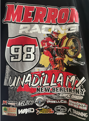 Merron98 Gate Drop Personalized MX Name and Number Race Tee Shirt