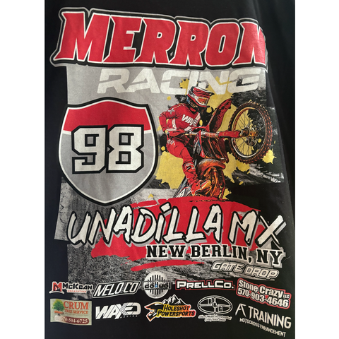 Merron98 Gate Drop Personalized MX Name and Number Race Tee Shirt