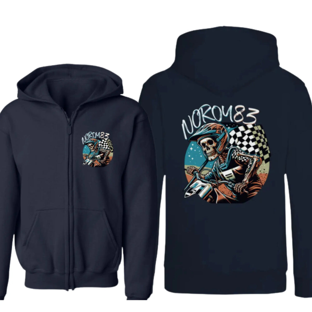 Riding Skeleton Full-Zip Hoodie