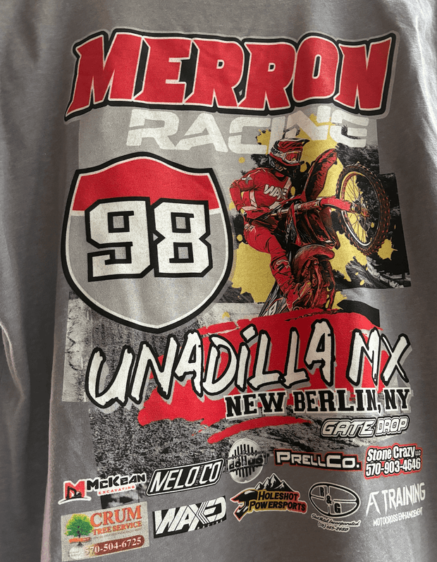 Merron98 Gate Drop Personalized MX Name and Number Race Tee Shirt