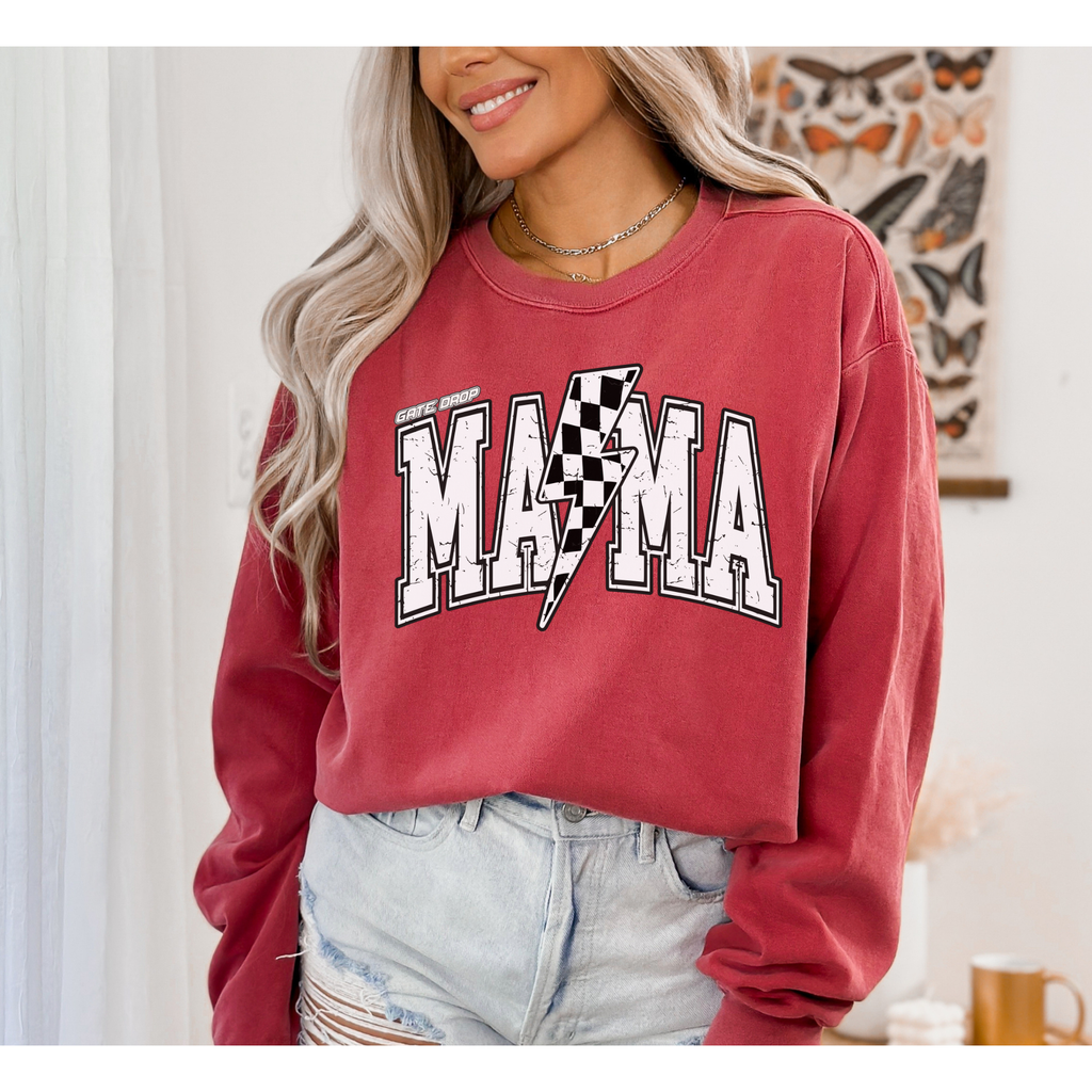 Bolt Mama Checkered Sweatshirt