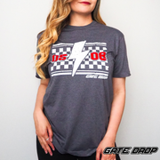 Gate Drop Checkered Bolt Personalized Race Number Shirt