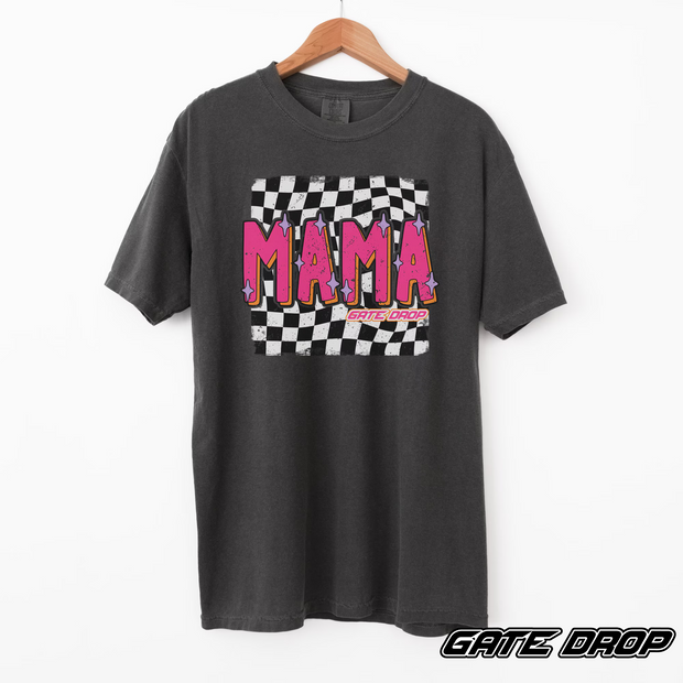 Gate Drop Checkered Mama Race Day Comfort Colors® T-Shirt