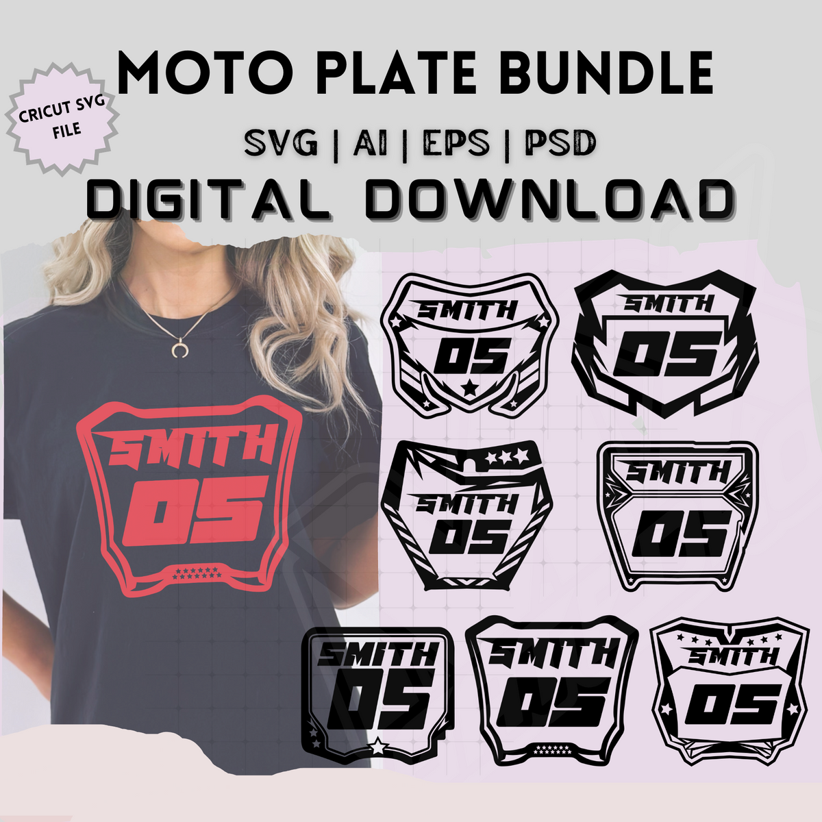 Motocross Plate Digital Download