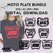 Gate Drop Cricut Motocross Plate digital bundle