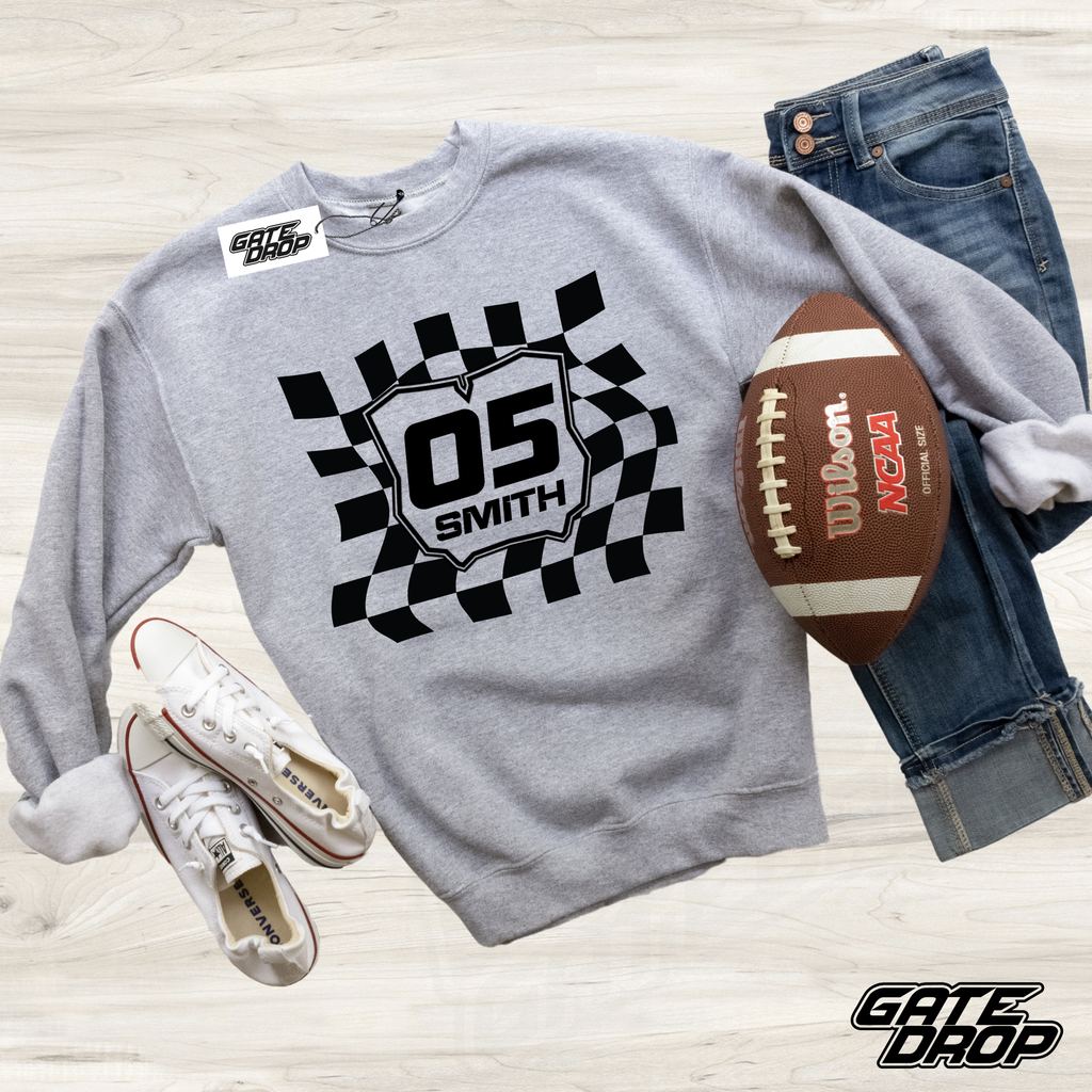 Gate Drop Custom Checkered Plate Adult Sweatshirt