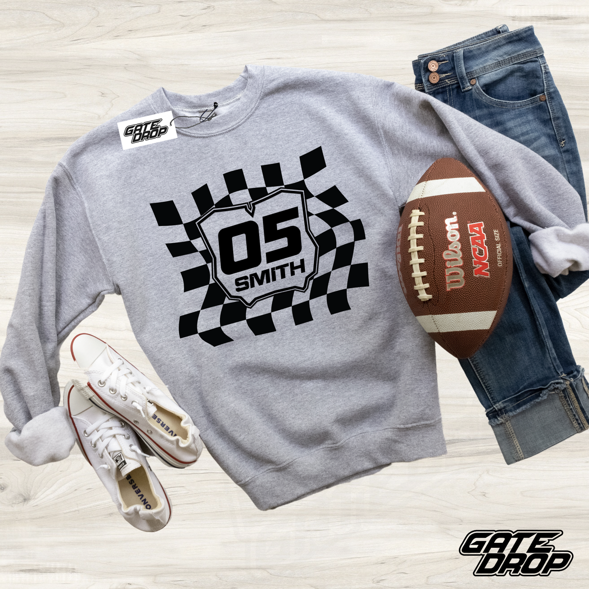 Gate Drop Custom Checkered Plate Adult Sweatshirt