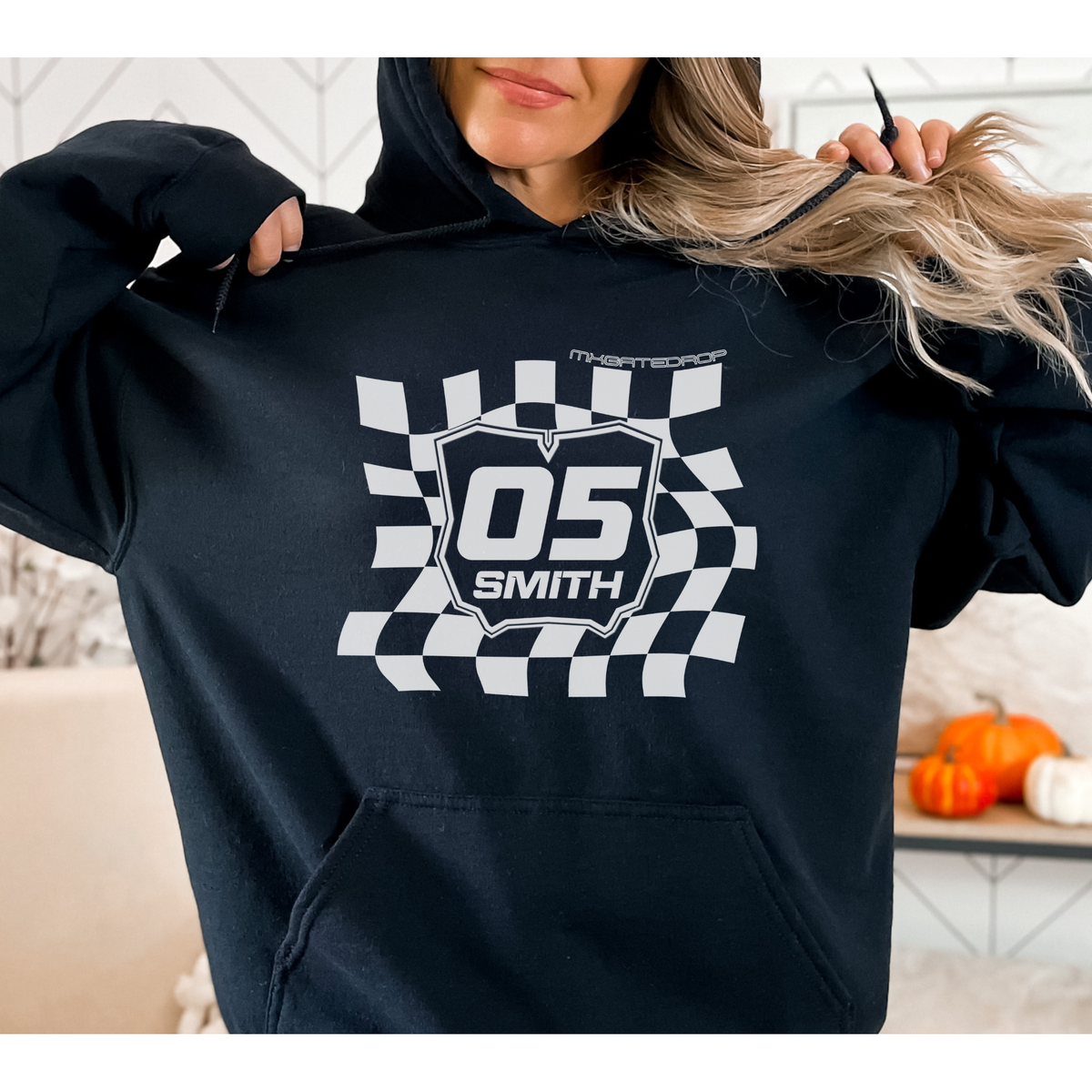 Gate Drop Custom Checkered Plate Adult Hoodie