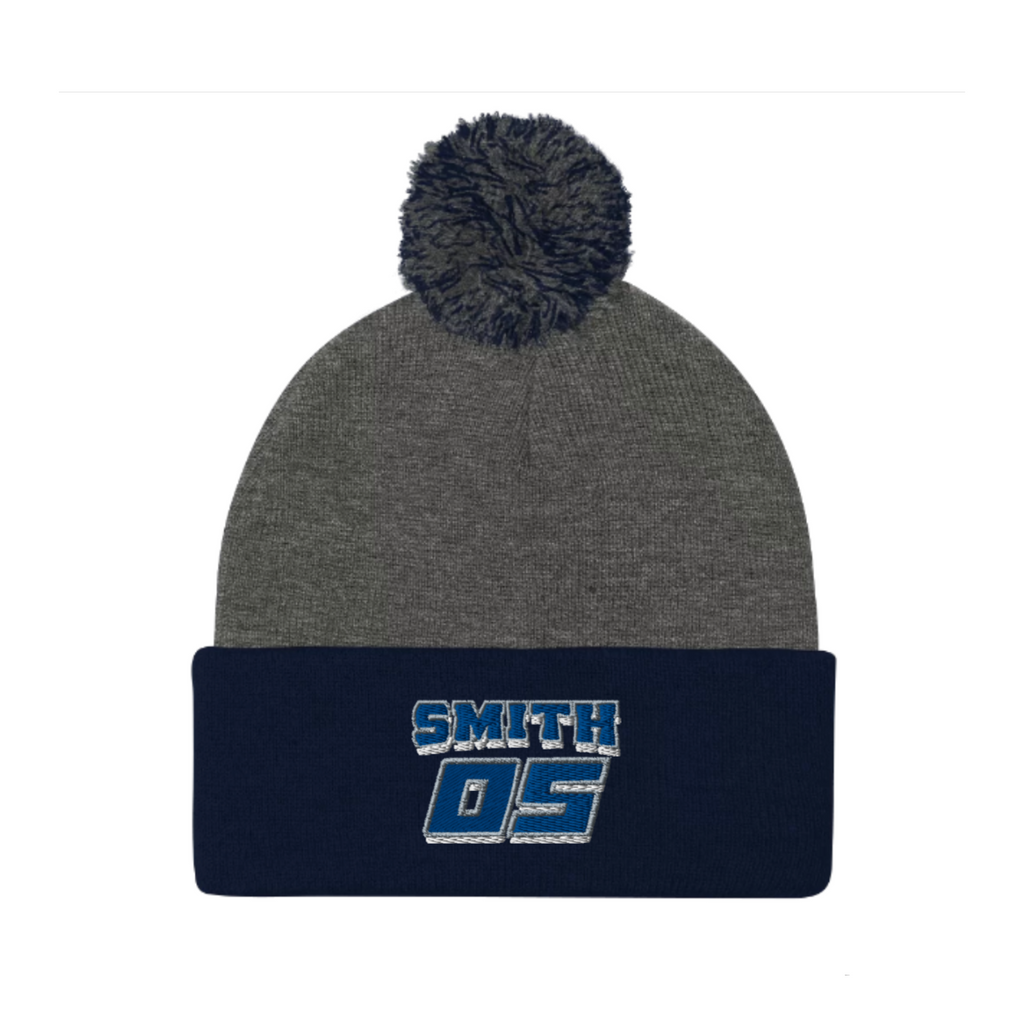 Gate Drop Custom Embroidered Name and Number Pom Pom Motocross Beanie