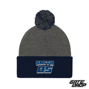 Gate Drop Custom Embroidered Name and Number Pom Pom Motocross Beanie