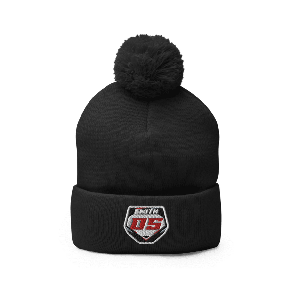 Gate Drop Custom Embroidered Pom Pom Motocross Plate Beanie