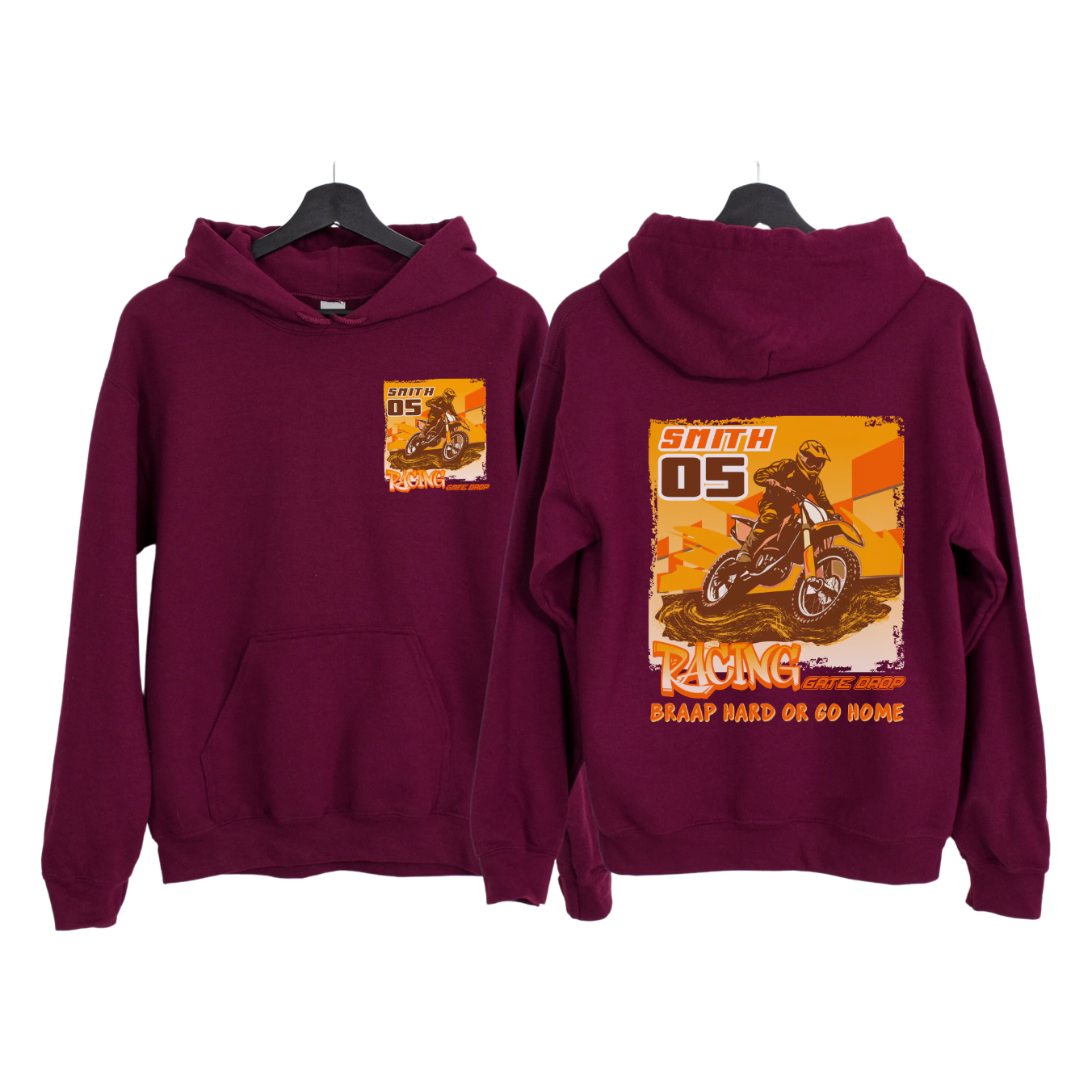 Gate Drop Custom Name and Number EU Racing Hoodie