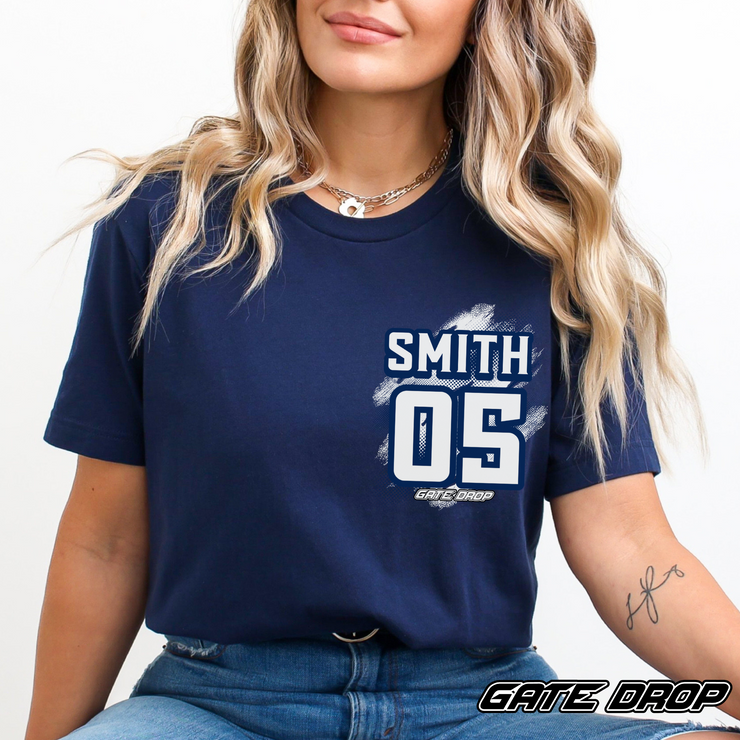 Gate Drop Custom Name and Number Front Back Adult Race Shirt