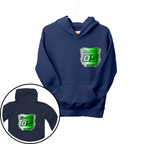 Gate Drop Custom Name and Number Gradient Plate Motocross Kids Hoodie