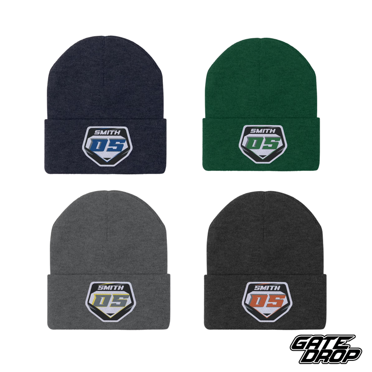 Gate Drop Custom Name and Number Plate Beanie