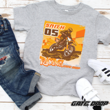 Gate Drop Custom Name and Number Racing Youth Tee Shirt