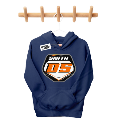 Gate Drop Dirt Bike Name and Number Plate Youth Hoodie