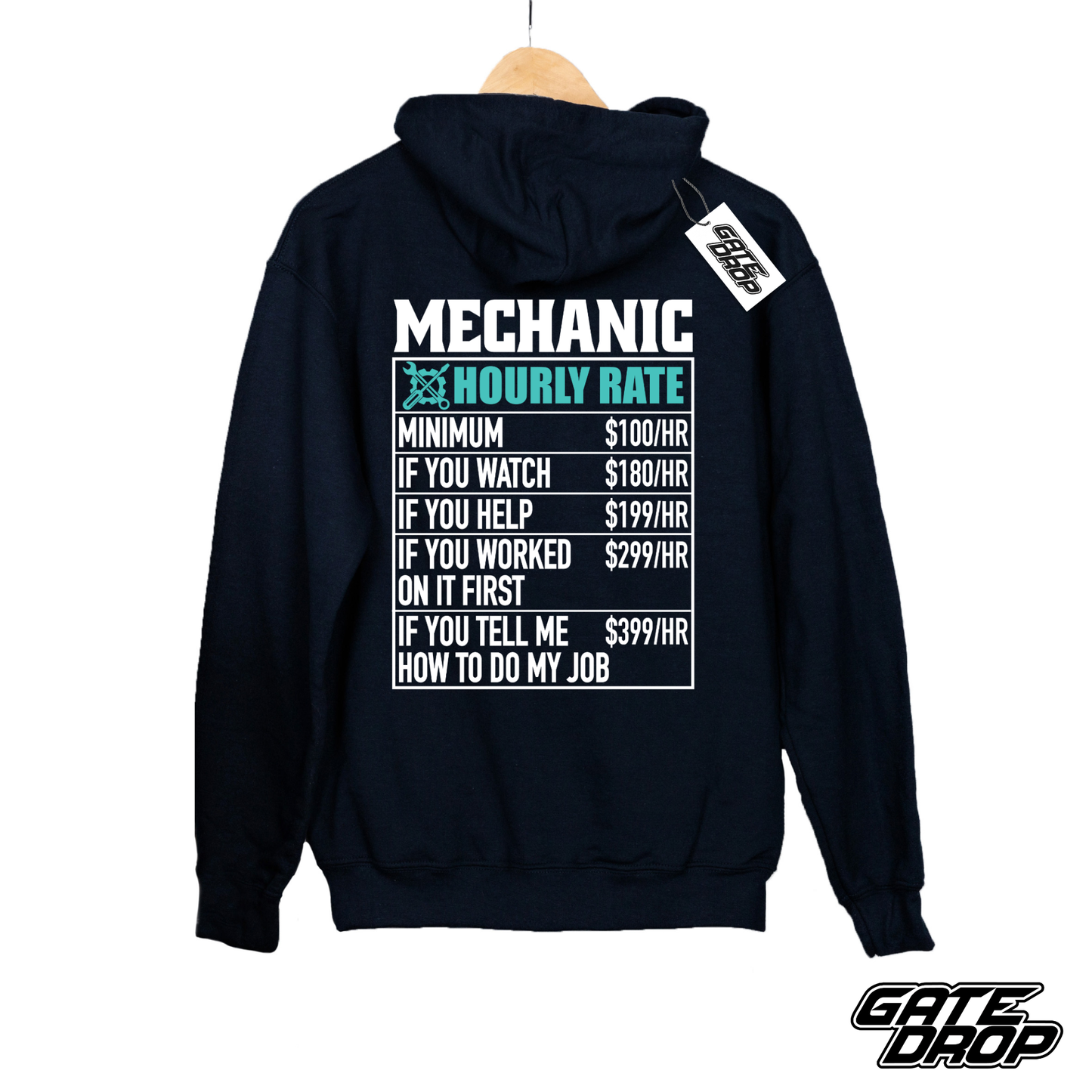 Gate Drop Moto Dad Mechanic Adult Hoodie