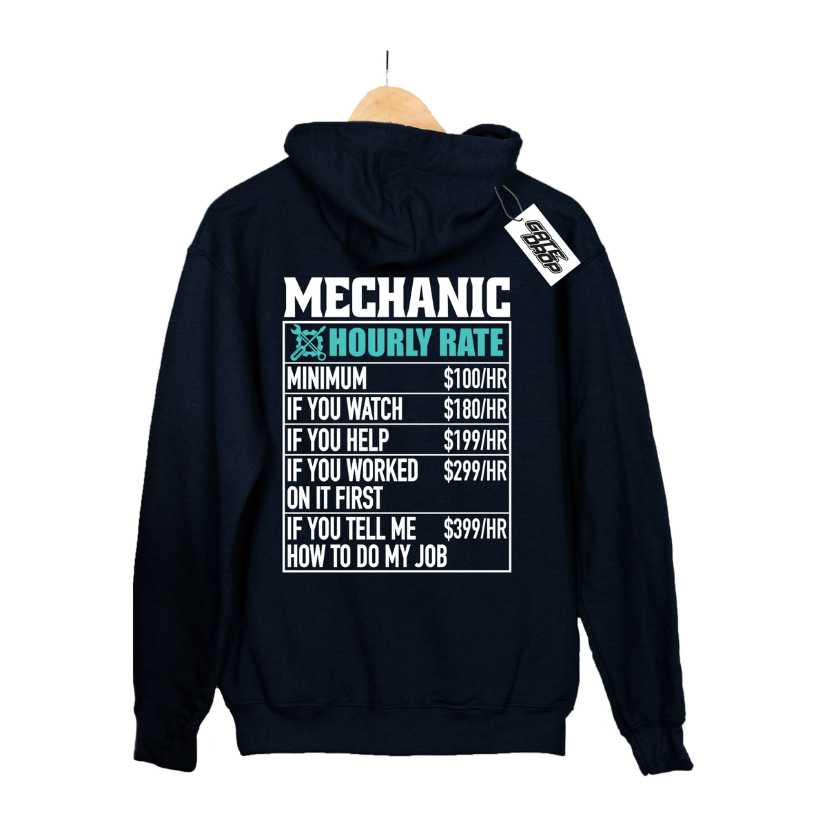 Gate Drop Moto Dad Mechanic Adult Hoodie
