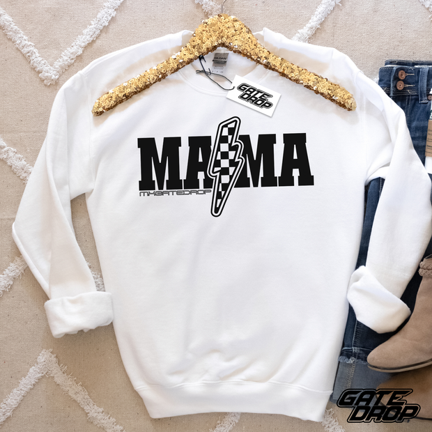 Gate Drop Moto Mama Lightning Bolt Adult Sweatshirt