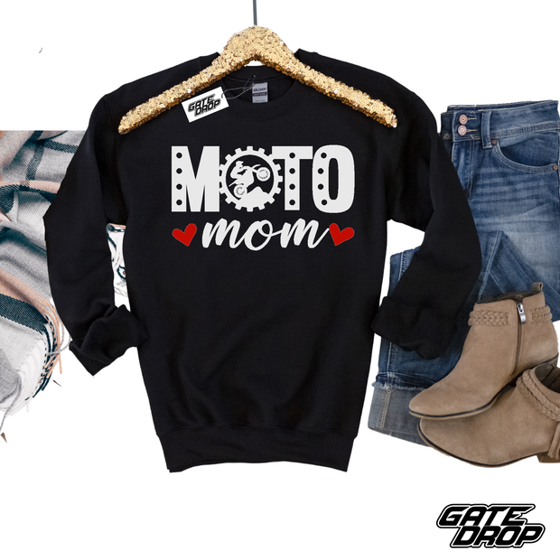 Gate Drop Moto Mom Dirt Bike Adult Sweatshirt