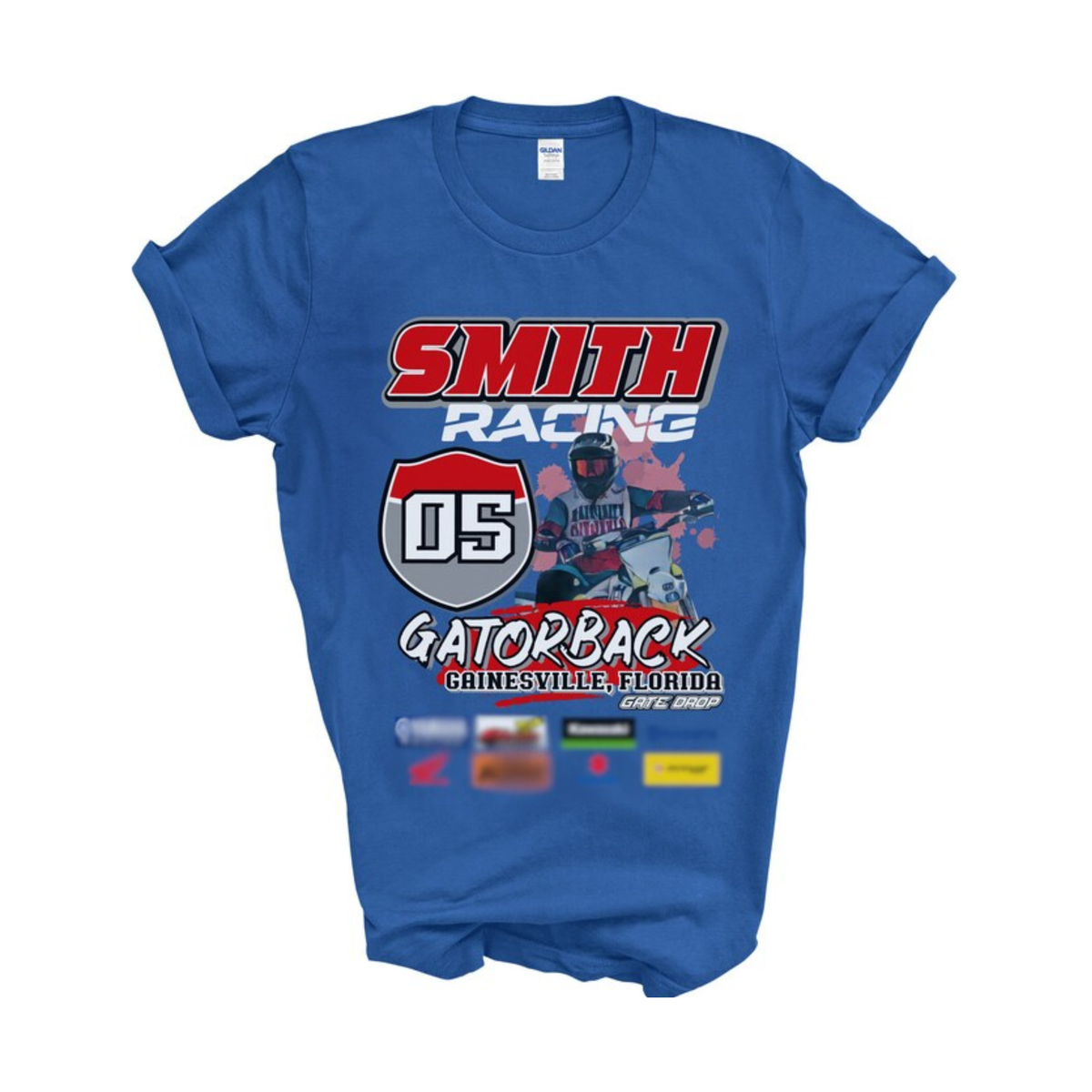 Gate Drop Motocross Event Name and Number Shirt with Custom Photo