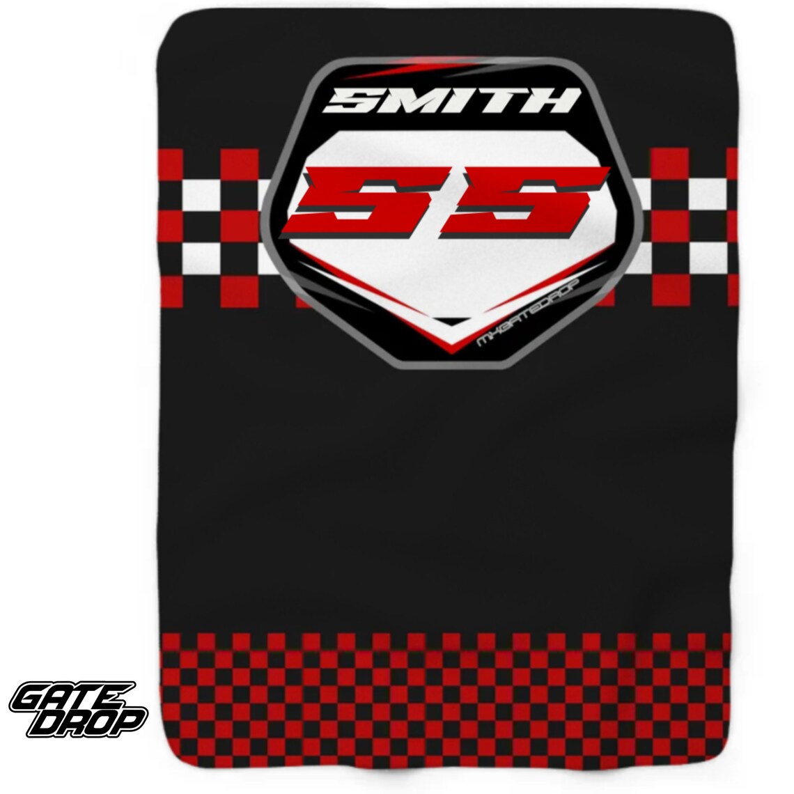 Gate Drop Motocross Plate Sherpa Blanket