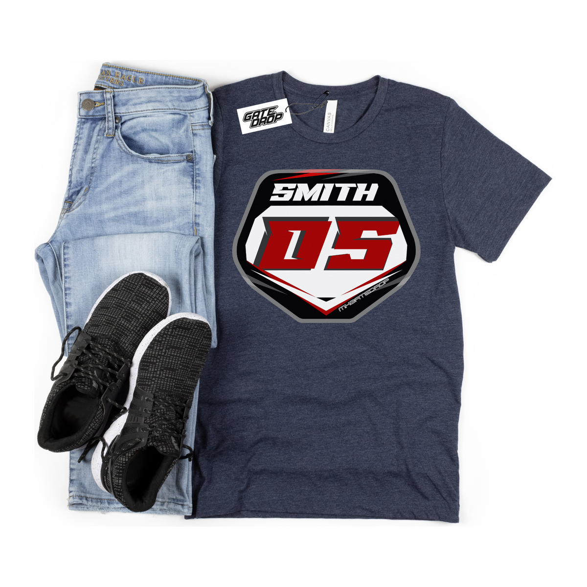 Gate Drop Name and Number Plate Adult Shirt