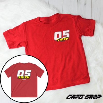 Gate Drop Personalized MX Name and Number Kids EU Gildan Shirt