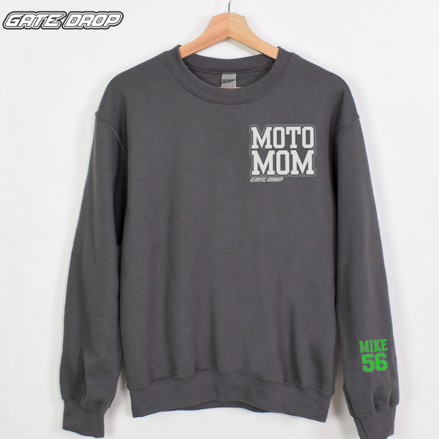 Gate Drop Personalized Sweatshirt with Kid Names and Numbers on Sleeve