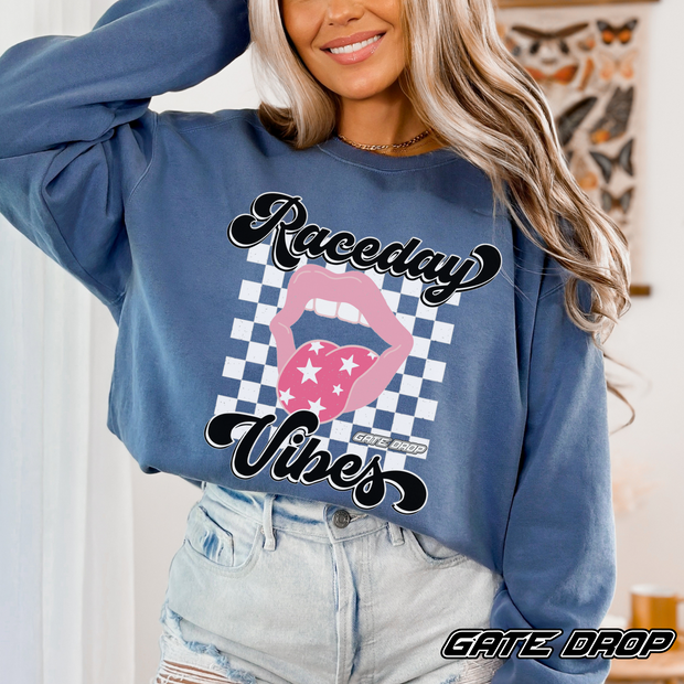 Gate Drop Race Mama Raceday Vibes Sweatshirt - Comfort Colors®