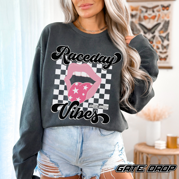 Gate Drop Race Mama Raceday Vibes Sweatshirt - Comfort Colors®