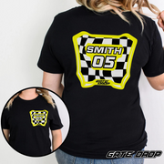 Gate Drop Checkered MX Plate Custom Name and Number T shirt